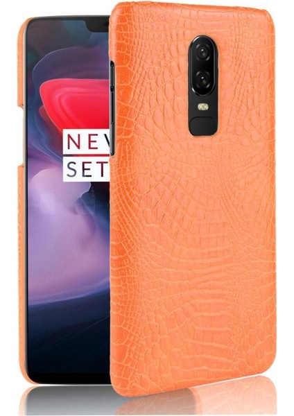 Oneplus 6 Klasik Timsah Moda Uyumluluğu Için Şık Klasik Kılıf (Yurt Dışından)