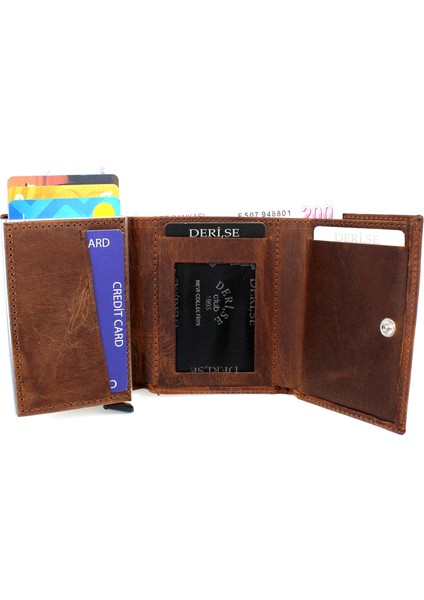 Unisex Taba Hakiki Deri Mekanızmalı Cüzdan Kartlık modelleri
