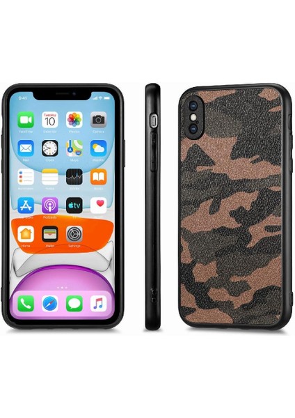 IPhone X/xs Hafif Camo Tasarım Anti Damla Kablosuz Şarj Için Kılıf (Yurt Dışından)