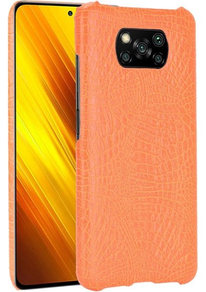 Şık Klasik Durumda Xiaomi Poco X3 Nfc Klasik Timsah Moda Anti (Yurt Dışından)