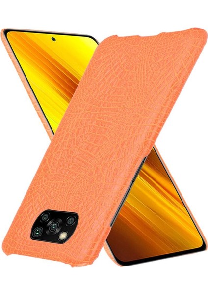 Şık Klasik Durumda Xiaomi Poco X3 Nfc Klasik Timsah Moda Anti (Yurt Dışından)