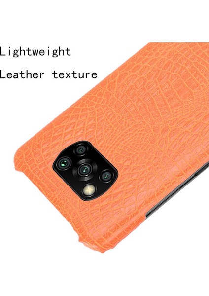 Şık Klasik Durumda Xiaomi Poco X3 Nfc Klasik Timsah Moda Anti (Yurt Dışından)