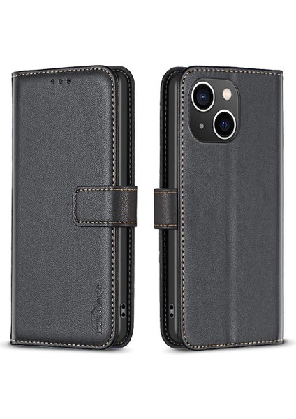 IPhone 15 Cüzdan Çok Renkli Deri Çanta Iş Yuvası Için Flip Case (Yurt Dışından)