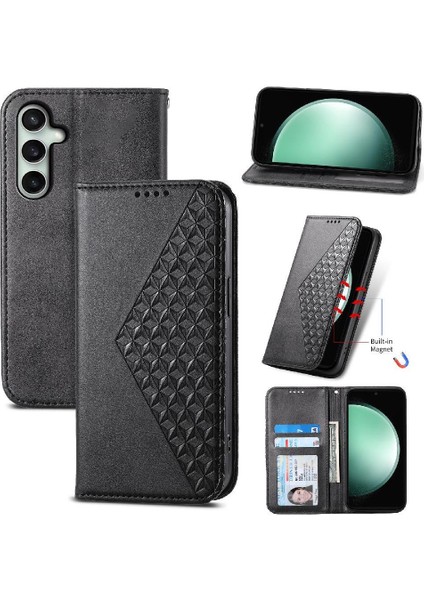 Samsung Galaxy S24 Fe Eşkenar Dörtgen Şekli Için Flip Case Günlük Kullanım Standı El (Yurt Dışından)