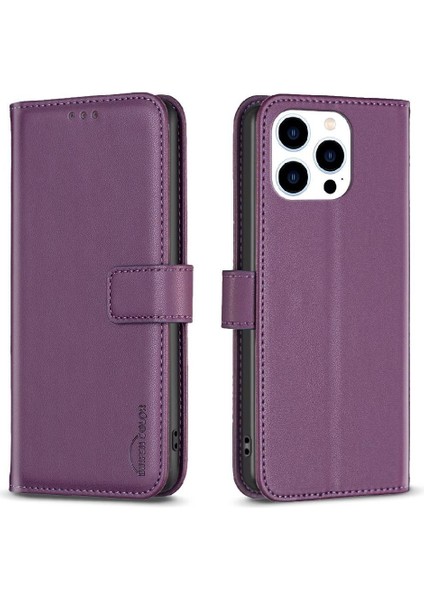 IPhone 14 Pro Çoklu Kart Yuvası Cüzdan Çok Renkli Deri Için Flip Case (Yurt Dışından)