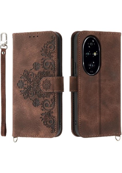 Onur Için Flip Case 200 Pro Çoklu Kredi Kartı Yuvaları Bileklik Kabartmalı (Yurt Dışından)
