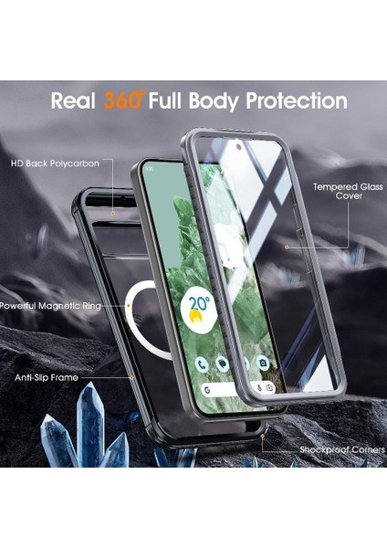 Google Pixel 9 Pro Pet Koruyucu Film Için Miracase Manyetik Kılıf (Yurt Dışından)