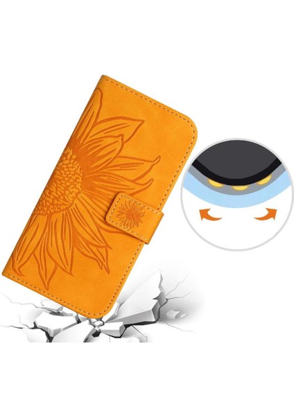Oppo RENO12 5g Kabartmalı Ayçiçeği Flip Cüzdan Telefon Kılıfı Için Pu (Yurt Dışından) indirimleri