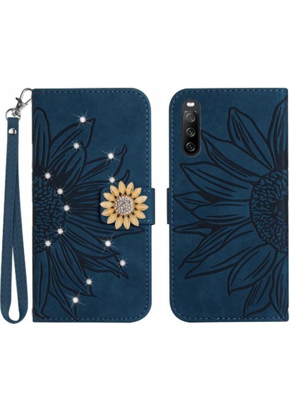 Sony Xperia 10 Vı Flip Cüzdan Kredi Kartı Için Kılıf Pu Deri Kapak Çevirin (Yurt Dışından)
