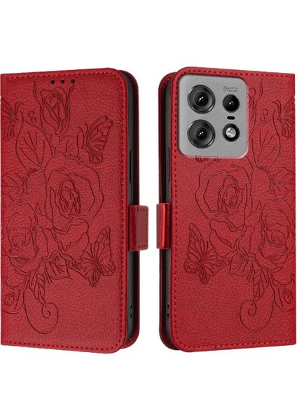 Motorola Kenar 50 Pro Pu Deri Kredi Kartı Yuvası Manyetik ile Kılıf (Yurt Dışından)