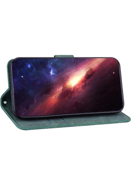 Realme Gt 6t Kickstand Özelliği Premium Pu Deri Geometrik Için Flip Case (Yurt Dışından)