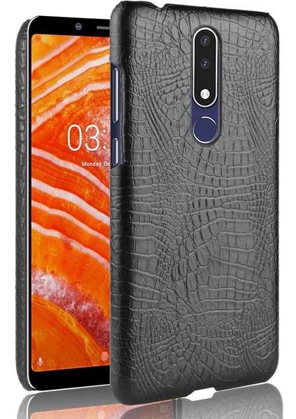 Nokia 3.1 Plus Anti Scratch Klasik Timsah Için Şık Klasik Kılıf (Yurt Dışından)