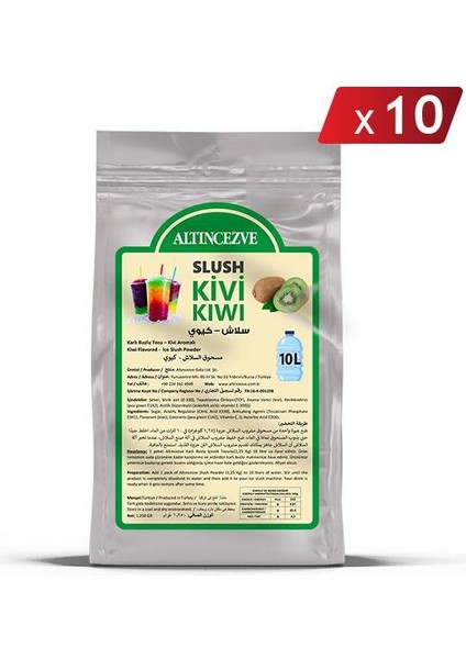 Ice Slush Karlı Buzlu Karlama Tozu | Kivi 1.250 gr - 10 lt x 10 Adet