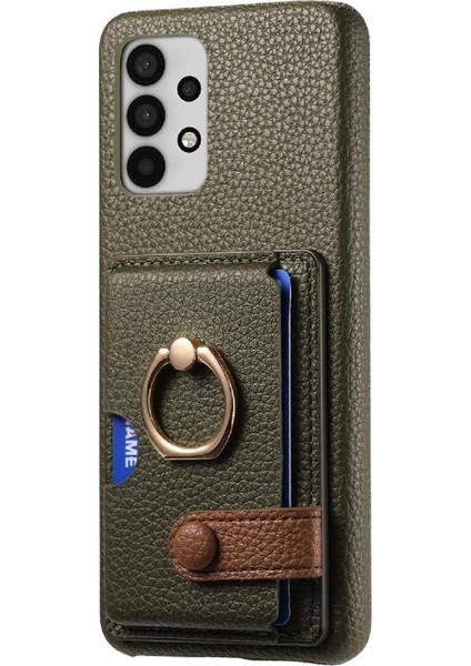 Samsung Galaxy A32 4g Kart Yuvaları Için Kılıf Premium Dokulu Deri Yüzük (Yurt Dışından) fırsatları