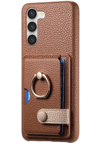 Samsung Galaxy S23 Halka Standı Premium Dokulu Deri Kart Yuvaları (Yurt Dışından) indirimleri