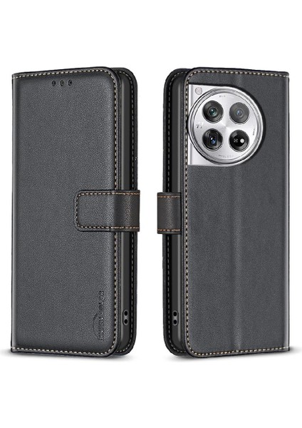 Oneplus 12 5g Için Flip Case Cüzdan Iş Çoklu Kart Yuvası Deri Kılıf (Yurt Dışından)