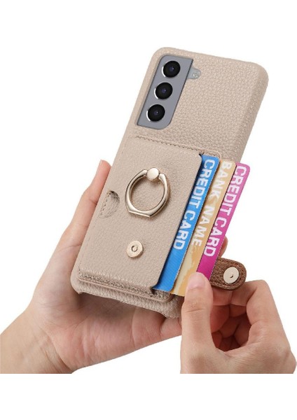 Samsung Galaxy S21 Kart Yuvaları Halka Standı Premium Dokulu Deri (Yurt Dışından) modelleri