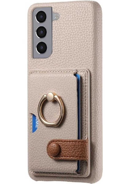 Samsung Galaxy S21 Artı Halka Standı Premium Dokulu Deri Kart (Yurt Dışından) modelleri