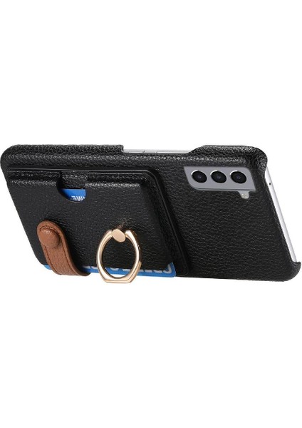 Samsung Galaxy S21 Kart Yuvaları Halka Standı Premium Dokulu Deri (Yurt Dışından) modelleri