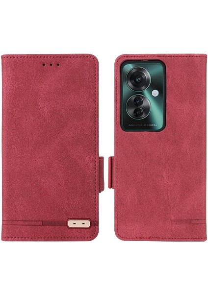 Toka Kart Tutucu ile Oppo RENO11 F 5g Manyetik Cüzdan Için Flip Case (Yurt Dışından)