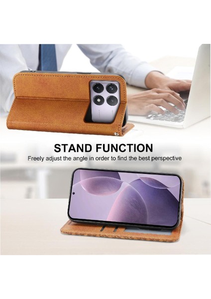 Xiaomi Poco F6 Pro 5g Için Flip Case Standı Cüzdan El Kayışı Eşkenar Dörtgen Şekli (Yurt Dışından) modelleri