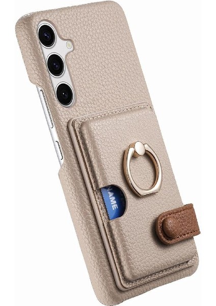Samsung Galaxy S24 Artı Halka Standı Kart Yuvaları Premium Dokulu (Yurt Dışından) modelleri