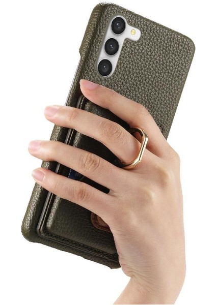 Samsung Galaxy S23 Halka Standı Premium Dokulu Deri Kart Yuvaları (Yurt Dışından) indirimleri