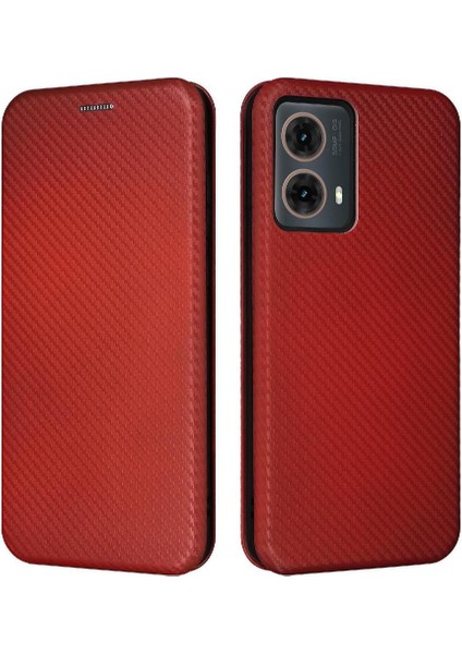 Motorola S50 Neo Deri Folio Flip Case Manyetik Karbon Için Flip Case (Yurt Dışından) indirimleri