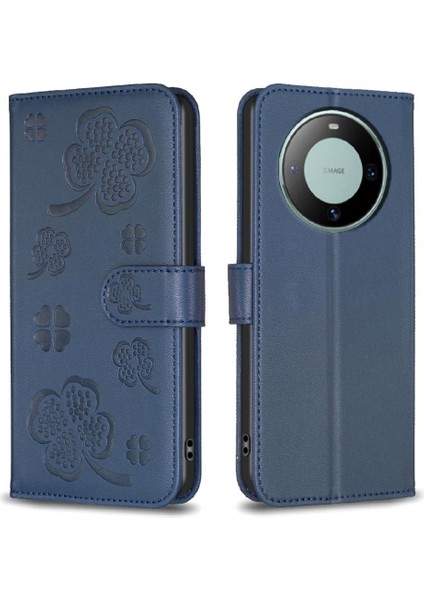 Huawei Mate 60 Için Flip Case Kart Yuvaları Tutucu Kickstand Yonca Çiçek Pu (Yurt Dışından) indirimleri