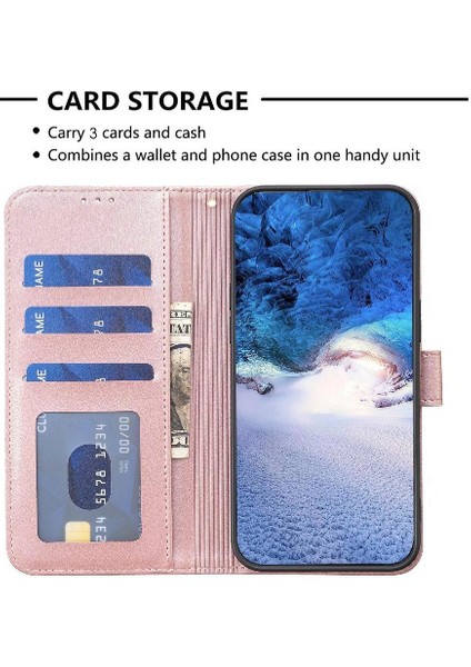 YH Mall Huawei Mate 60 Pro Için Flip Case Artı Yonca Çiçek Kart Yuvaları Tutucu Pu (Yurt Dışından)