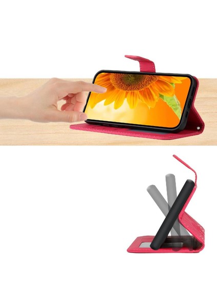 Onur Için Kılıf 200 Lite Kısa Kayış Flip Cüzdan Telefon Kılıfı Kabartmalı Lüks (Yurt Dışından)