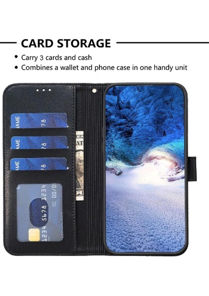 Onur Için Flip Case 90 5g Yonca Çiçek Cüzdan Çok Renkli Kart Yuvaları Pu (Yurt Dışından)