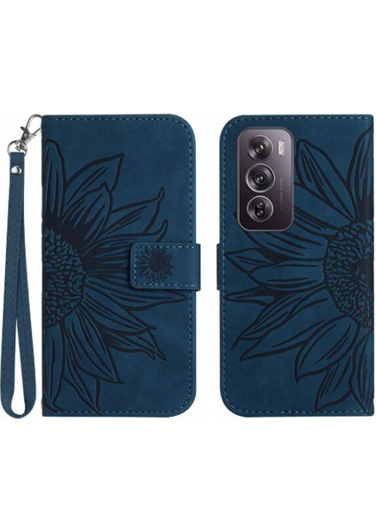 Oppo RENO12 5g Flip Cüzdan Telefon Kılıfı Için Lüks Pu Deri Kılıf Kart ile (Yurt Dışından)