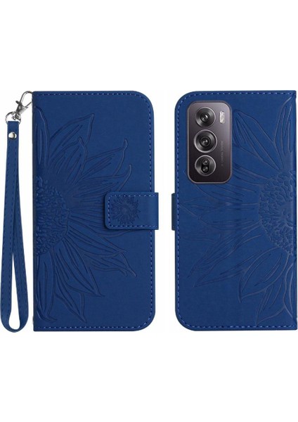 Oppo RENO12 5g Flip Cüzdan Telefon Kılıfı Için Lüks Pu Deri Kılıf Kart ile (Yurt Dışından)