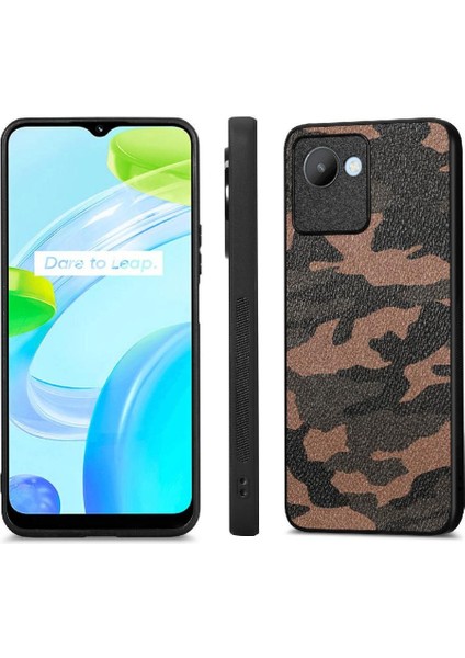 Realme C30S Anti Damla Kablosuz Şarj Özgürlük Camo Tasarım (Yurt Dışından)