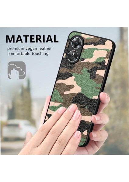 Oppo A17 Anti Damla Kablosuz Şarj Özgürlük Camo Tasarım Için Kılıf (Yurt Dışından)