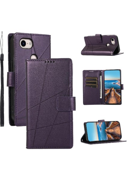 Google Piksel 3xl Şok Emici Kickstand Darbeye Üç Için Flip Case (Yurt Dışından)