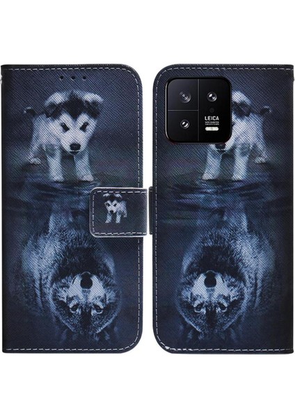 Xiaomi 13 Cüzdan Kart Yuvaları Manyetik Kapatma Pu Deri Için Flip Case (Yurt Dışından)