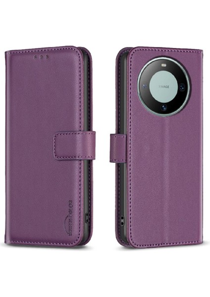 Huawei Mate 60 Için Flip Case Çok Renkli Deri Çanta Iş Çoklu Kart (Yurt Dışından)