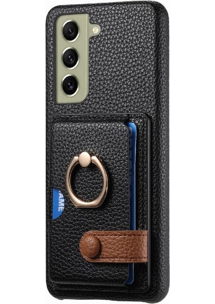 Samsung Galaxy S21 Fe Premium Dokulu Deri Kart Yuvaları Halka (Yurt Dışından) fırsatları