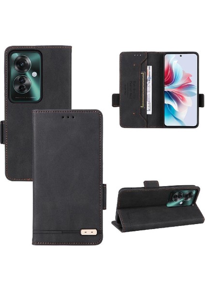 Toka Kart Tutucu ile Oppo RENO11 F 5g Manyetik Cüzdan Için Flip Case (Yurt Dışından)