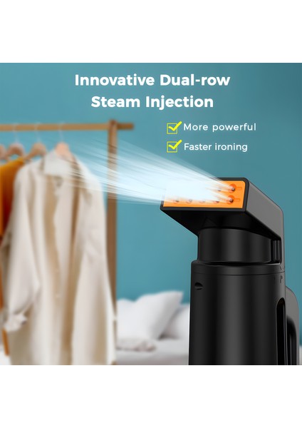 Siyah Turuncu Ab Giysiler Için Buharlı Pişirici 25S Hızlı Isıtma 700W 180ML Büyük Kapasiteli Güçlü Nüfuz Eden Buhar Ev Için Taşınabilir Portatif Giysi Buharlı Pişirici (Yurt Dışından) fiyatları