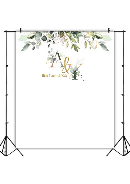 L1185 Ince Vinil 180X200 cm Neoback Özel Düğün Yıldönümü Zemin Doğum Günü Evlilik Arka Bahçe Arka Plan Suluboya Çiçek Fotoğrafçılığı Photocall Banner (Yurt Dışından)