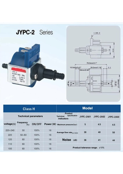 Ac 230V 22W Jypc-4 Jypc-8 Jypc-2 Elektromanyetik Solenoid Pompası Su Gazı Emişi Ütüler Için Buharlı Paspas Giysi Buhar Makinesi Kahve Makinesi 15W 50Hz Ac (Yurt Dışından)