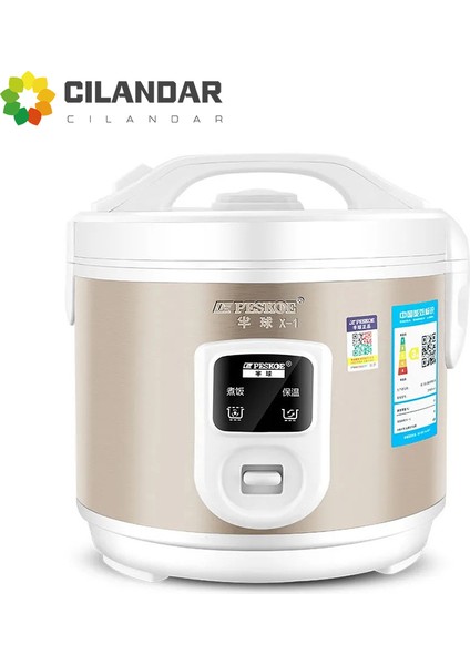 WHITE5L 220V Peskoe Mini Pirinç Pişirici, Eski Moda 1-2-3 Kişi Yapışmaz Yüzey Pişirme Pirinç Pişirici, Çok Fonksiyonlu Ev 2l 3l 4l 5l (Yurt Dışından) fiyatları
