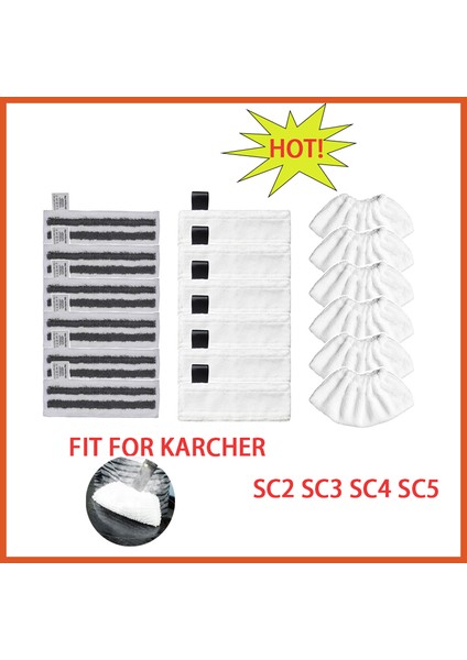 8 Adet Karcher Aksesuarları, Karcher Easyfix Sc2 Sc3 Sc4 Sc5 Için Yedek Paspas Başlıkları Bezi Paçavralar Mikrofiber Paspas Kapağı Buharlı Temizleyici (Yurt Dışından) modelleri