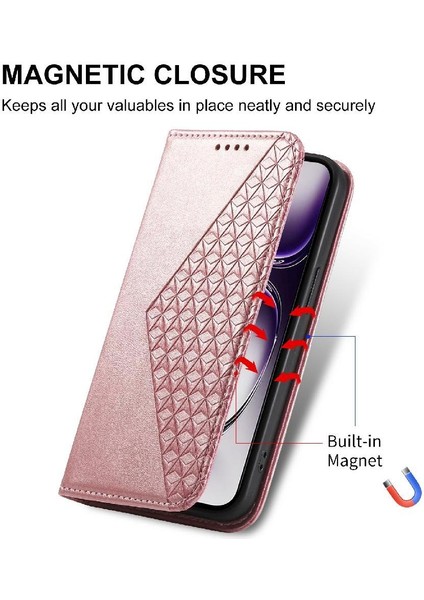 Oppo Oppo 12 5g Günlük Kullanım Için Flip Case Standı Cüzdan Eşkenar Dörtgen Şekli El (Yurt Dışından) fırsatları