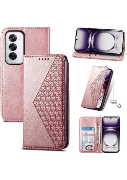 Oppo Oppo 12 5g Günlük Kullanım Için Flip Case Standı Cüzdan Eşkenar Dörtgen Şekli El (Yurt Dışından) indirimleri