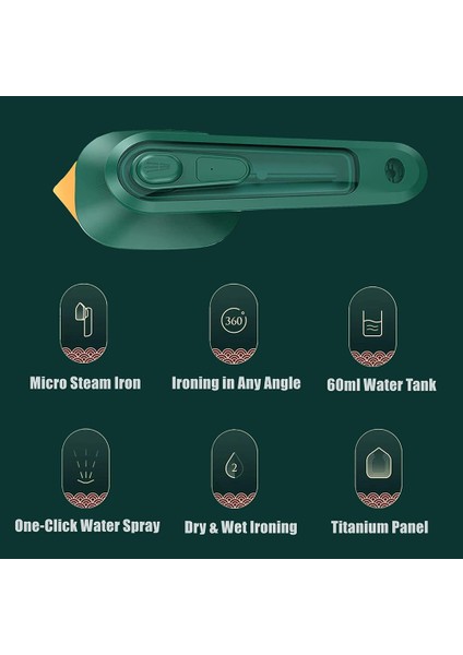 Green Us Yeni El Ütü Makinesi Taşınabilir Ev Küçük Mini Buharlı Ütü Giysiler Için 30W Ütü Makinesi Ev Aletleri Seyahat (Yurt Dışından) modelleri