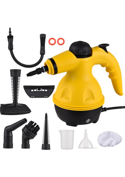Uk 230V 1050W El Tipi Buharlı Temizleyici 350ML Tank Basınçlı Buharlı Temizleme Makinesi Yüksek Sıcaklık Mutfak Banyo Mobilya Araba (Yurt Dışından)